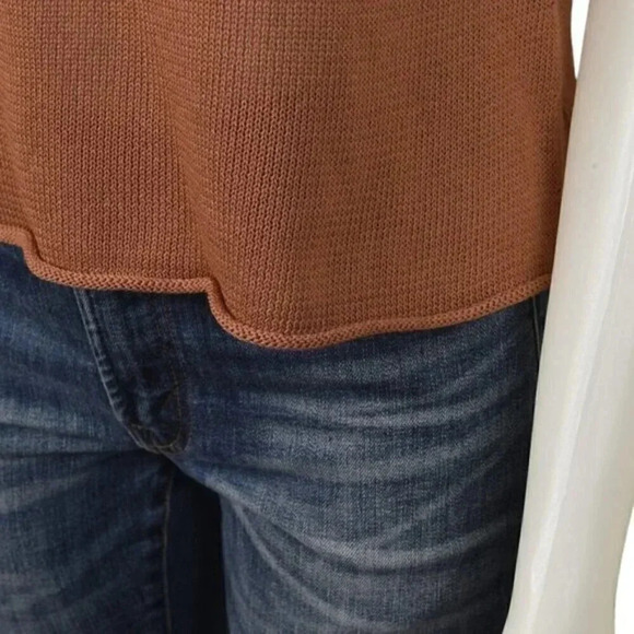 Simons Icone Knit Sweater Vest Sleeveless Crew Neck Brown Size Small - Picture 4 of 10